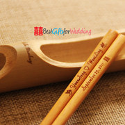 Wedding Gift - Engraved Personalized Fine Wood Chopsticks 