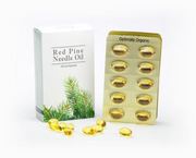 Red pine oil capsules provided by Optimally Organic