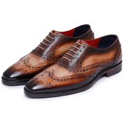 Buy Handcrafted Brown Oxford Wingtips Shoes from Lethato
