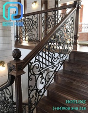 Elegant and Vintage Interior Wrought Iron Railings for Stairs