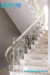 Custom Hand-forged Wrought Iron Stair Railings
