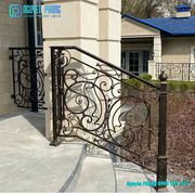 Outdoor Wrought Iron Stair Railings,  Front Porch Railings