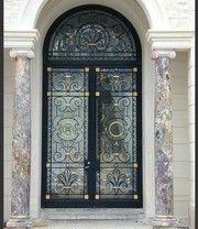 OEM luxury wrought iron doors,  iron double doors