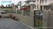 Decorative laser cut iron fence panels