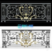 Decorative wrought iron balcony railing designs