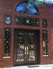 Best-selling wrought iron entry doors,  double doors